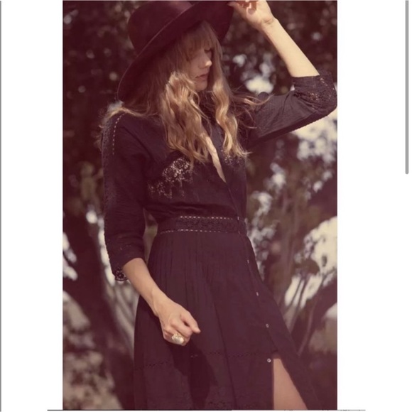 LoveShackFancy Beth Lace Maxi Dress in Black Eyelet - Picture 6 of 16